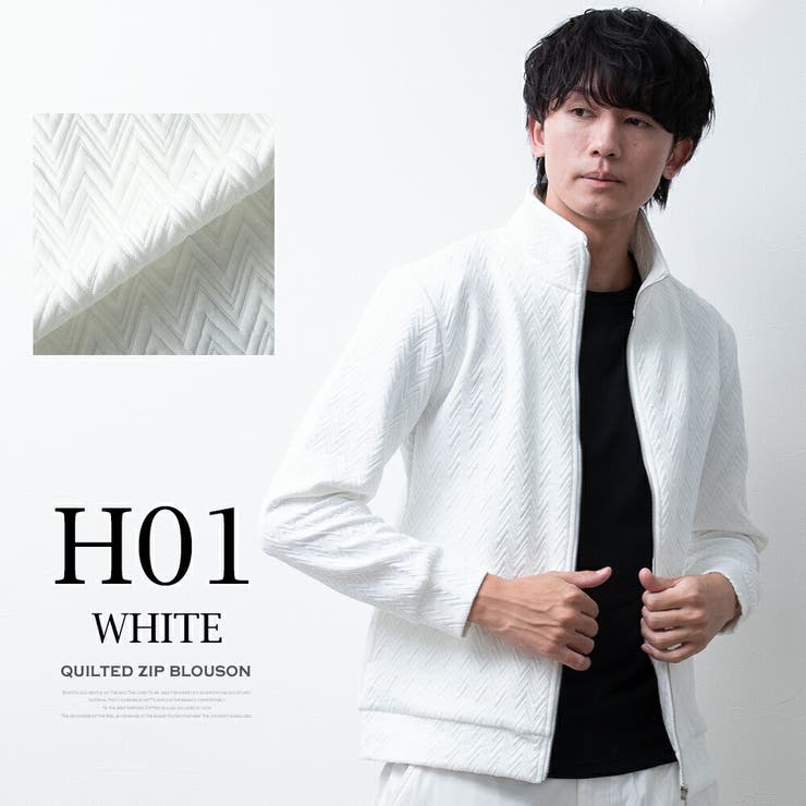 アウター メンズ スタンド ジャガード 立ち襟 スリム ブルゾン ジャージ | GENELESS | 詳細画像8 