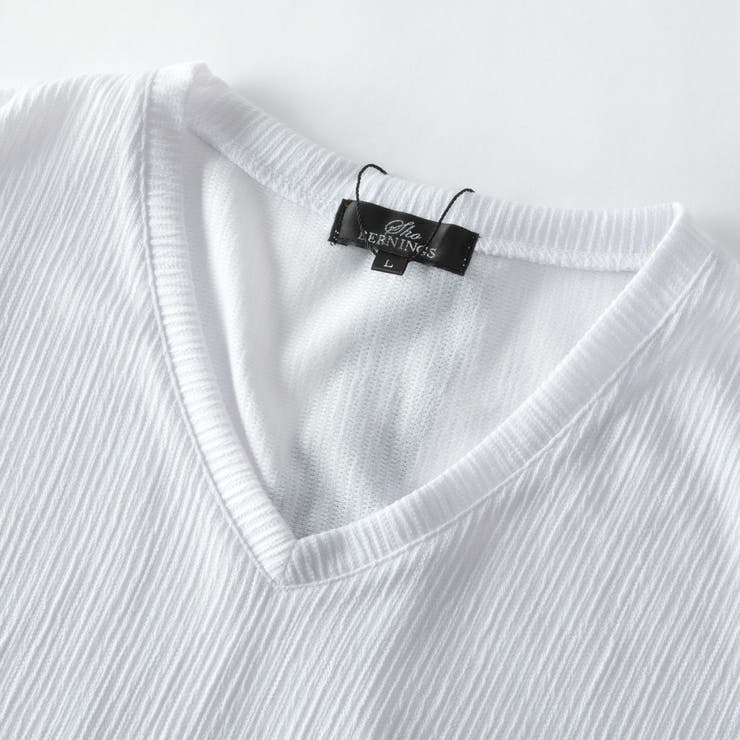 半袖tシャツメンズtシャツVネック半袖インナー細身スリム夏Tシャツカットソーストレッチスラブシンプル全2色3037-22