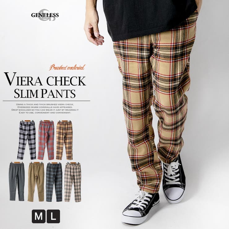 テーパードパンツ メンズ チェック 品番 Hmlm Geneless ジェネレス のメンズ ファッション通販 Shoplist ショップリスト