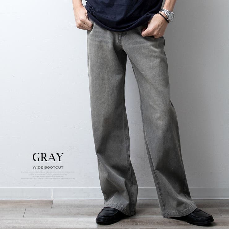 デニムパンツ メンズ ブーツカット デニム パンツ ゆったり ワイドパンツ | GENELESS | 詳細画像7 
