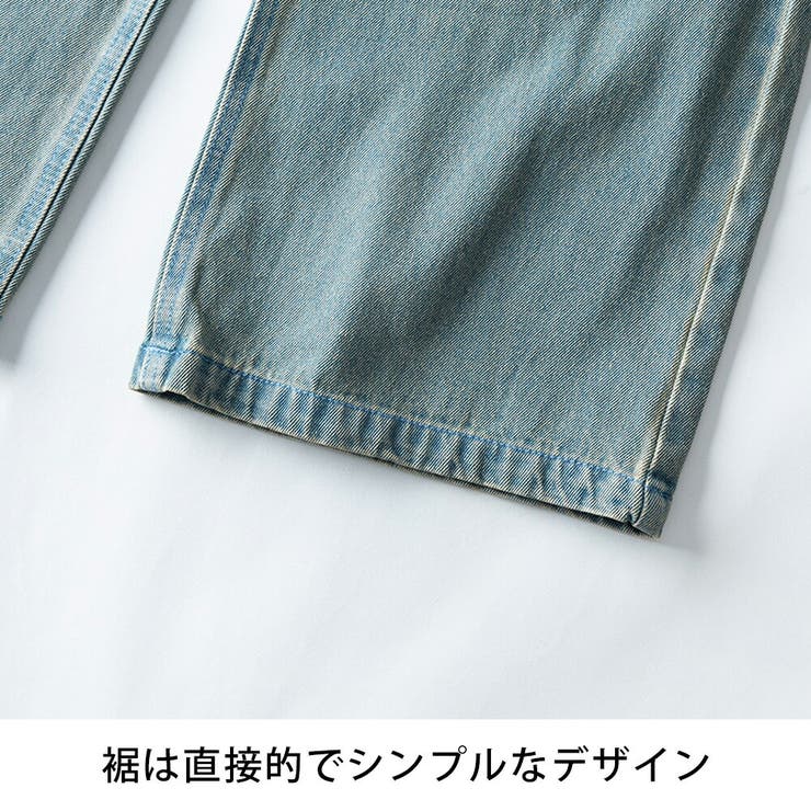 デニムパンツ メンズ ブーツカット デニム パンツ ゆったり ワイドパンツ | GENELESS | 詳細画像20 