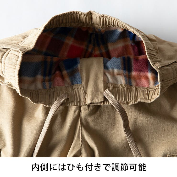 カーゴパンツ メンズ 裏起毛 暖かい 裏フリース チェック おしゃれ 秋冬 | GENELESS | 詳細画像18 