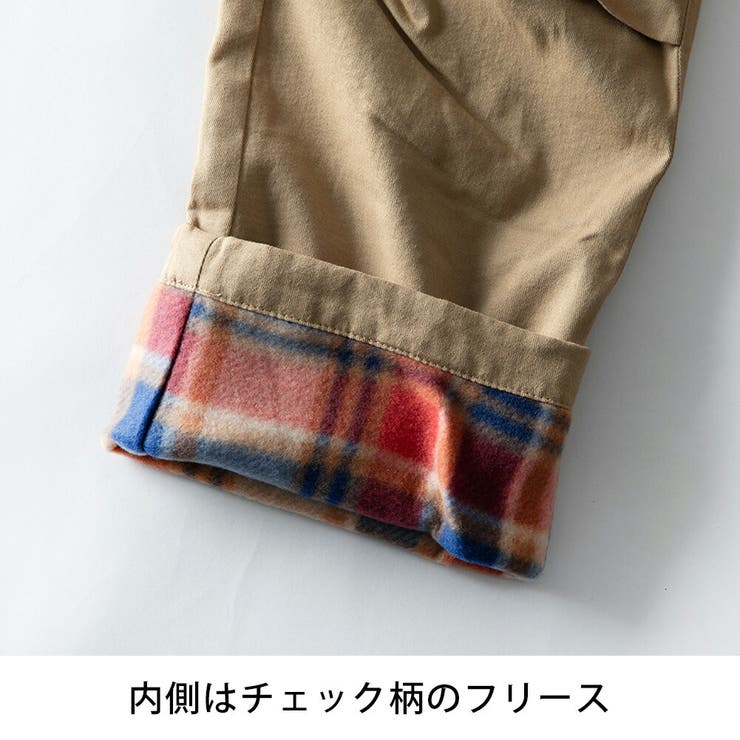 カーゴパンツ メンズ 裏起毛 暖かい 裏フリース チェック おしゃれ 秋冬 | GENELESS | 詳細画像23 