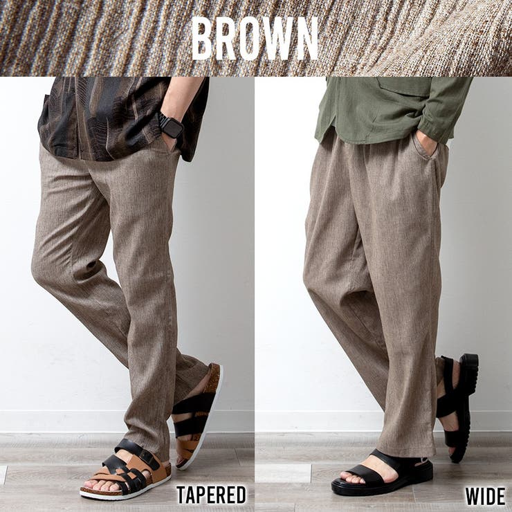 麻 パンツ メンズ イージーパンツ リネン スリム ワイド ボトム 涼しい | GENELESS | 詳細画像23 
