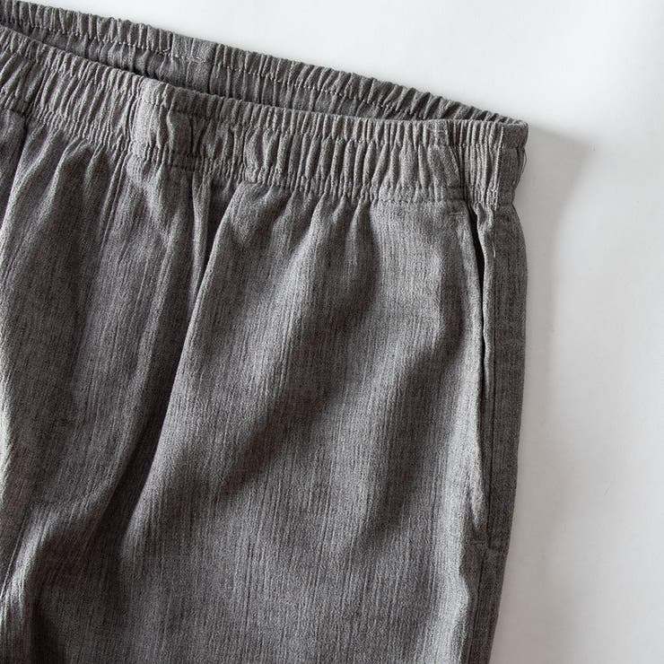 麻 パンツ メンズ イージーパンツ リネン スリム ワイド ボトム 涼しい | GENELESS | 詳細画像27 