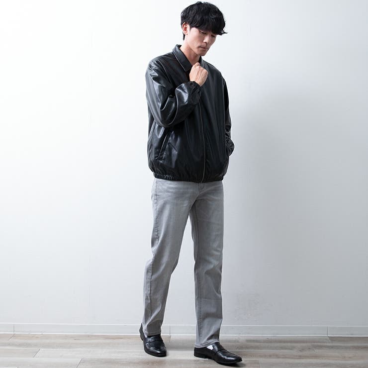 レザージャケット メンズ フェイクレザー アウター 秋冬 エコレザー ブルゾン | GENELESS | 詳細画像11 