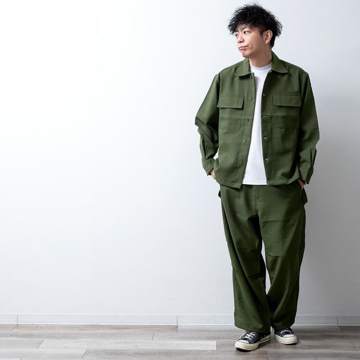 セットアップ メンズ シャツジャケット ゆったり 春 CPOジャケット | GENELESS | 詳細画像22 