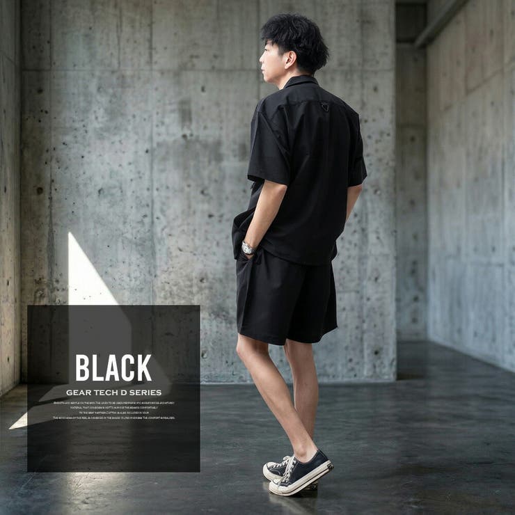 セットアップ メンズ シャツジャケット ショートパンツ ハーフパンツ