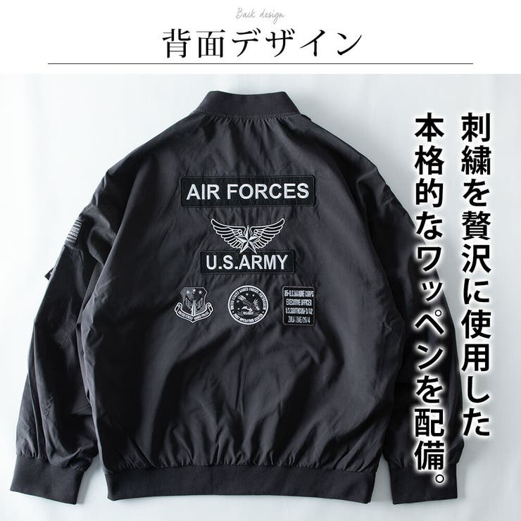 MA-1 メンズ アウター ワッペン ミリタリージャケット ma-1 | GENELESS | 詳細画像6 