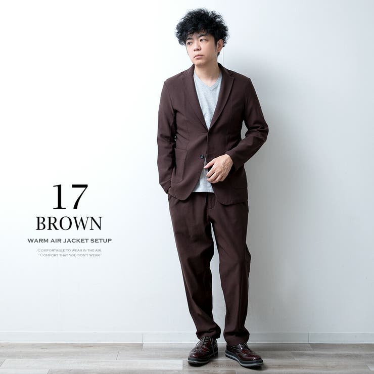 セットアップ メンズ 秋冬 裏起毛 テーラードジャケット 暖かい