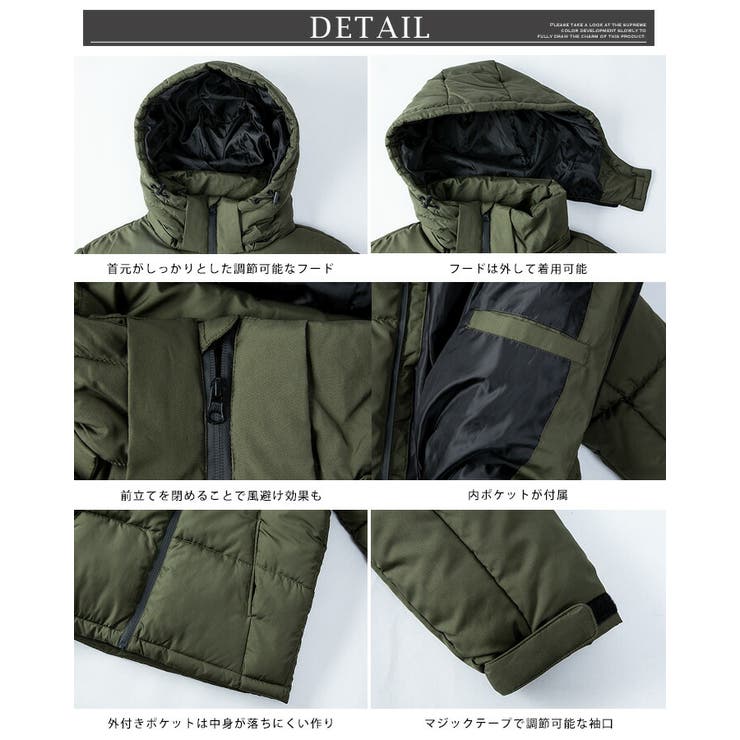 ファイバー ダウンジャケット メンズ 中綿 ジャケット アウター ジャンパー | GENELESS | 詳細画像24 