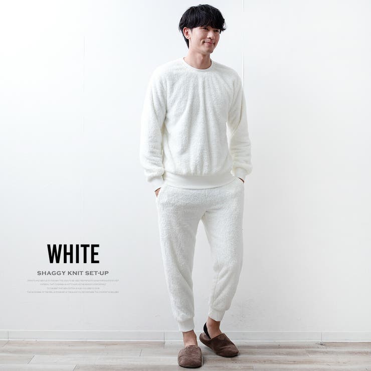 セットアップ メンズ ボア トレーナー シャギーボア ルームウェア 上下セット | GENELESS | 詳細画像5 
