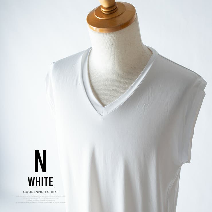 インナー メンズ 接触冷感 下着 半袖 ノースリーブ アイス インナーtシャツ | GENELESS | 詳細画像19 