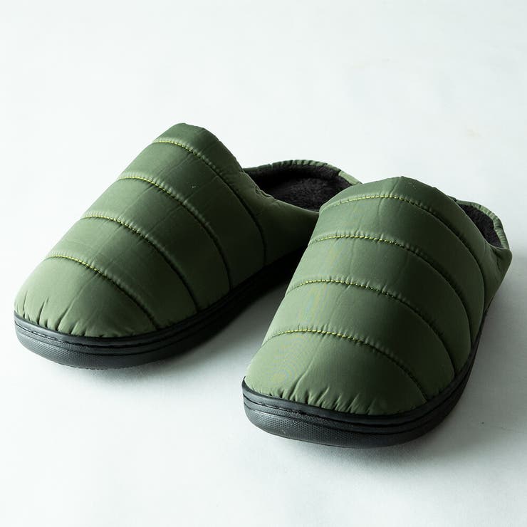 スリッパ メンズ 防寒 ルームシューズ 暖かい ダウン風 もこもこ スリッポン | GENELESS | 詳細画像14 