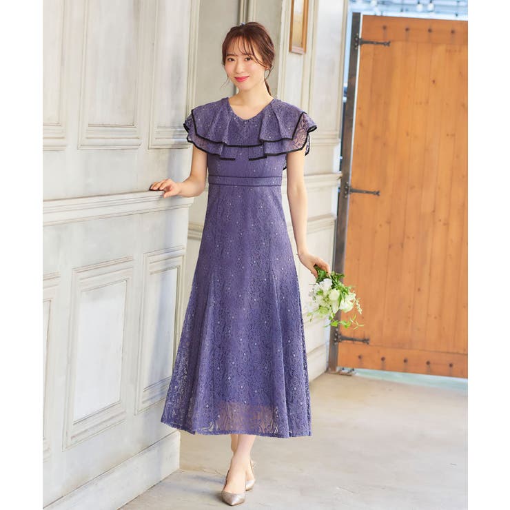 ガール　ドレス　ワンピース　紫　GIRL