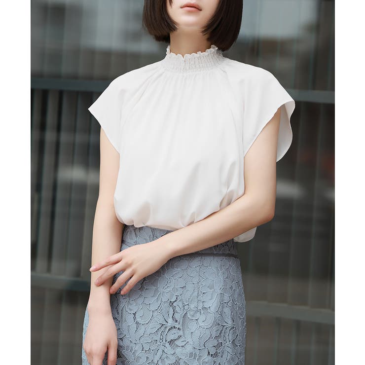 一部店舗限定】シャーリングビスチェデザイン半袖シャツ【夏服