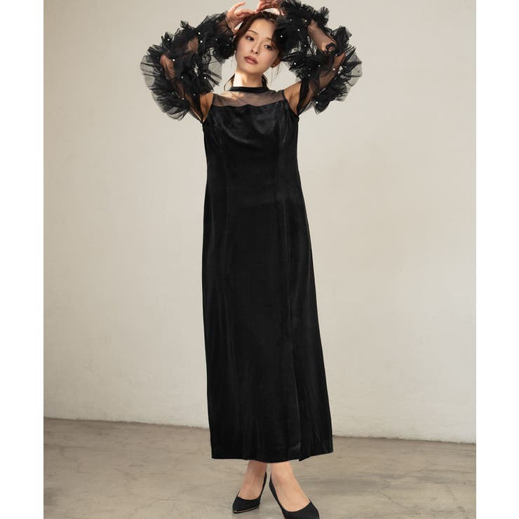 ブラックホワイト | パーティードレス 結婚式 ワンピース | GIRL