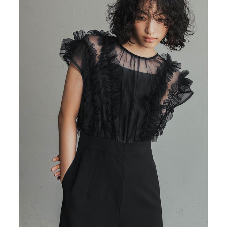 GIRL お呼ばれドレス GIRL DRESS FOR NOW ドレス オープンショルダーチュールギャザー