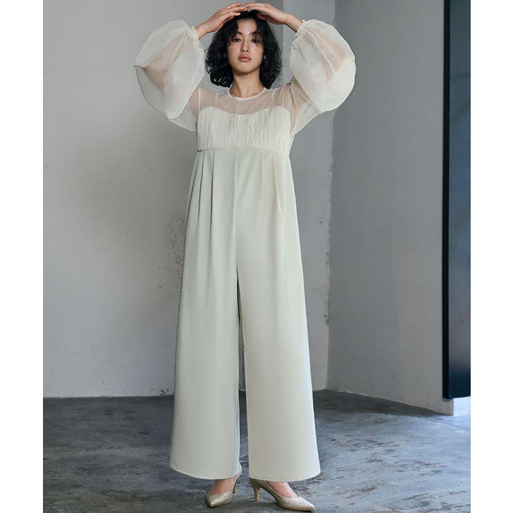 パーティードレス 結婚式 パンツドレス[品番：ZY000004230