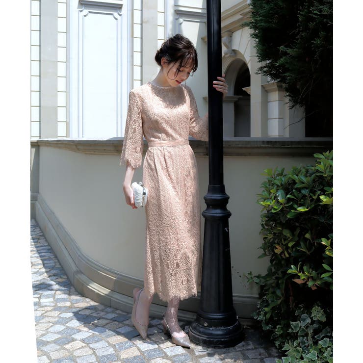 GIRLオケージョンドレスLサイズ美品 パーティードレス 結婚式 ワンピース[品番：ZY000003579]｜GIRL