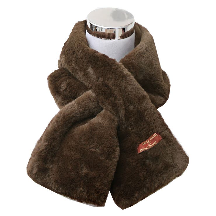 ブラウン | モフモフふわふわマフラー インサートタイプ ティペット | GlovesDEPO