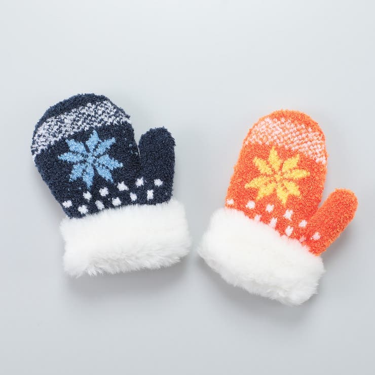 かわいい雪柄ミトン手袋 カフスボア付き 品番 Fkse Glovesdepo Kids グローブデポ のキッズファッション通販 Shoplist ショップリスト