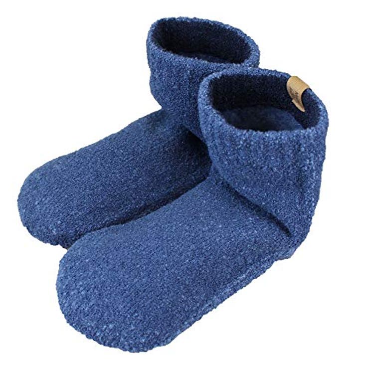 杢ブルー | てぶくろ屋さんがつくった「モコモコ先丸ソックス ゆったり派シングル ショートタイ… | GlovesDEPO