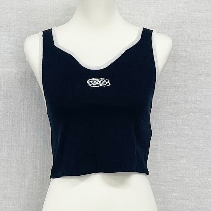 ワンポイントバイカラータンクトップ 10342[品番：XB000010605]｜G&L