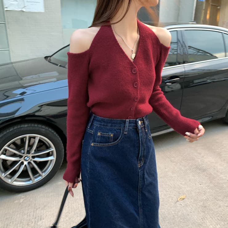 Vネックショルダーカットニットトップス 10074 | G&L Style | 詳細画像11 