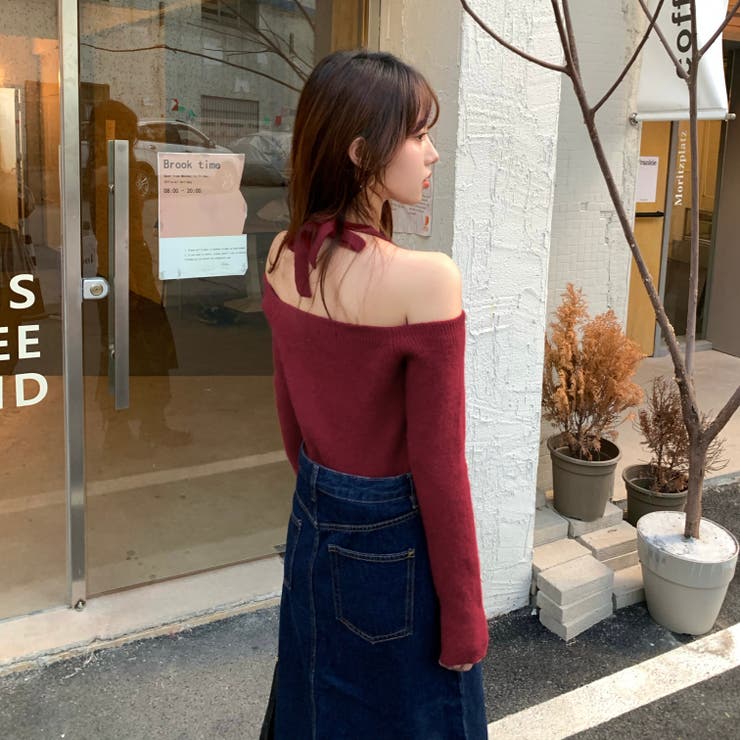 Vネックショルダーカットニットトップス 10074 | G&L Style | 詳細画像13 