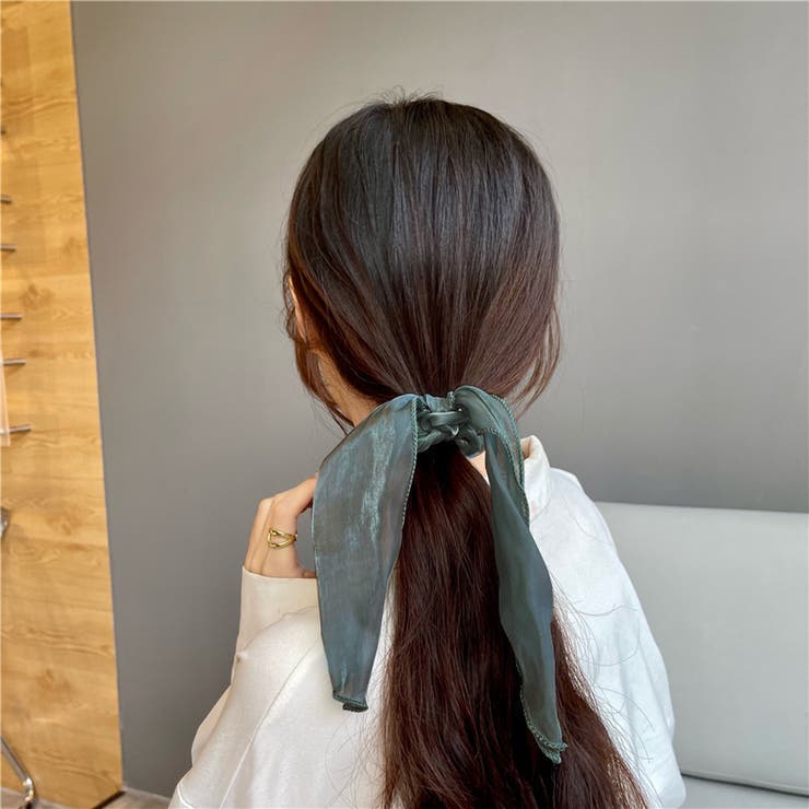 ブルー | 光沢リボンシュシュ 10198 | G&L Style