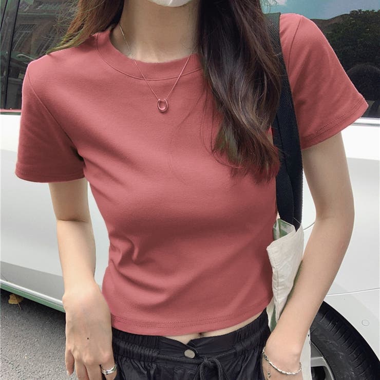 ピンク | ショート丈ベーシックTシャツ 10256 | G&L Style