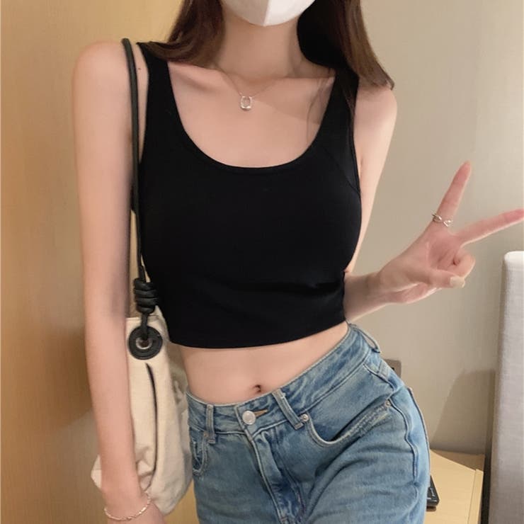カップ付 ダブルストラップタンクトップ 10258[品番：XB000010523