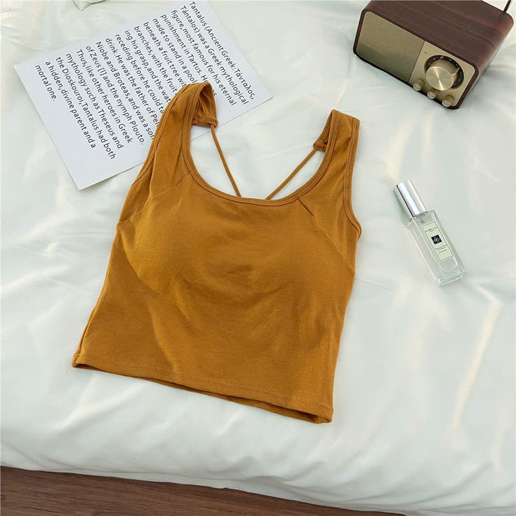 カップ付 ダブルストラップタンクトップ 10258[品番：XB000010523