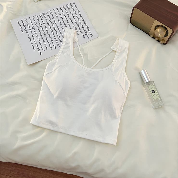 カップ付 ダブルストラップタンクトップ 10258[品番：XB000010523