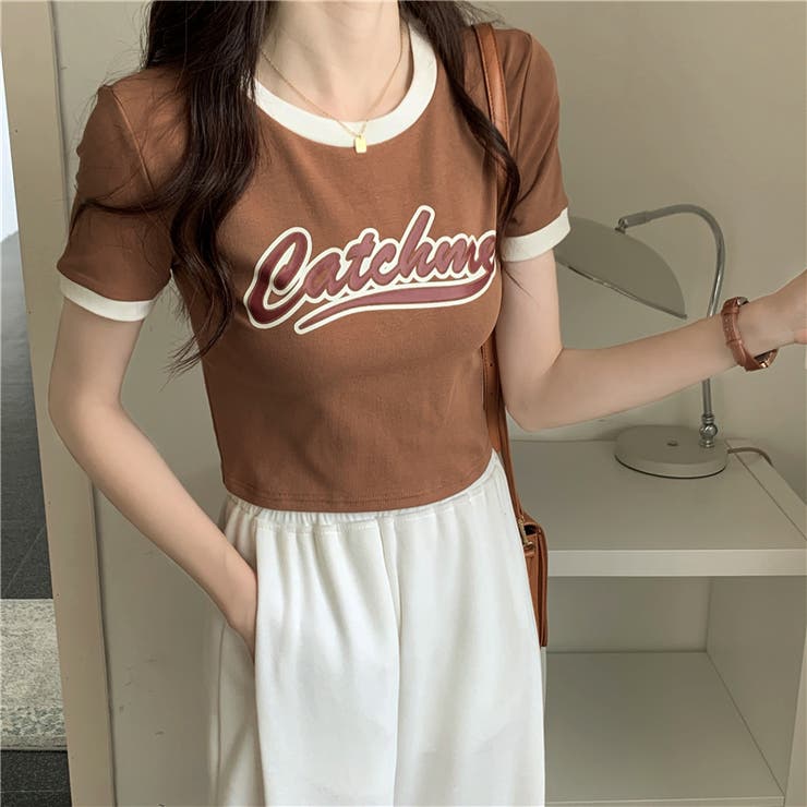 バイカラープリント半袖Tシャツ 10328[品番：XB000010593]｜G&L