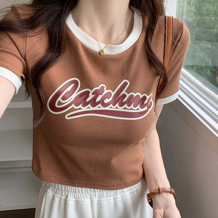 バイカラープリント半袖Tシャツ 10328[品番：XB000010593]｜G&L