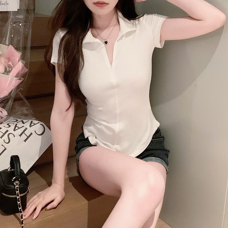 フロントジップラウンドTシャツ 10351 | G&L Style | 詳細画像2 