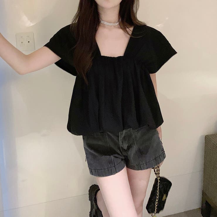 バックオープンスクエアネックボリュームトップス 10356 | G&L Style | 詳細画像11