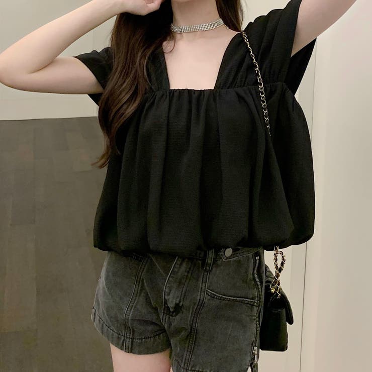 バックオープンスクエアネックボリュームトップス 10356 | G&L Style | 詳細画像7