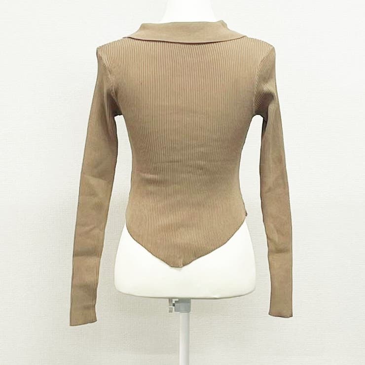 リボンブローチ付き リブニットトップス 10377 | G&L Style | 詳細画像21 