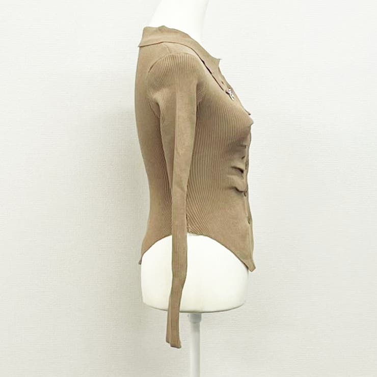 リボンブローチ付き リブニットトップス 10377 | G&L Style | 詳細画像20 