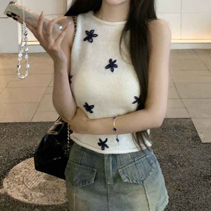 花柄ノースリーブニットトップス 10385 | G&L Style | 詳細画像6 