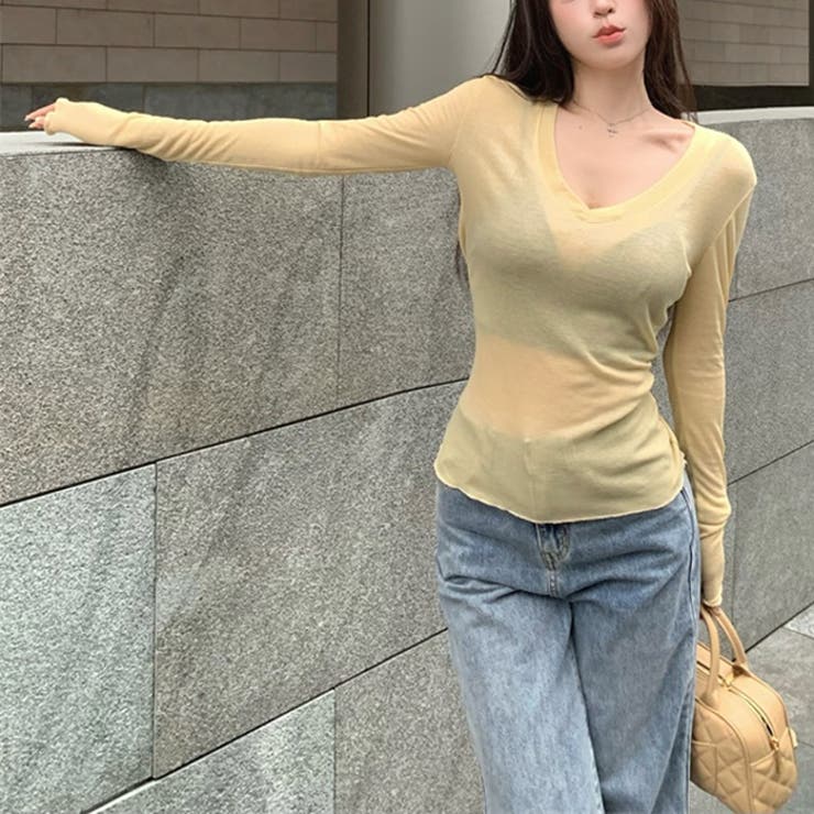 VネックシアーロングTシャツ 10392 | G&L Style | 詳細画像4 