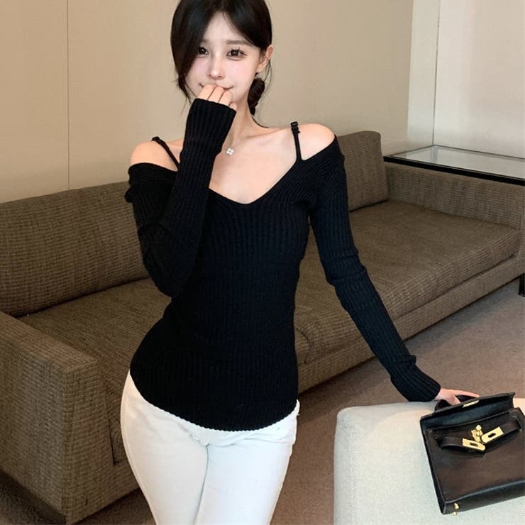 ショルダーカット リブニットトップス 10394 | G&L Style | 詳細画像3 