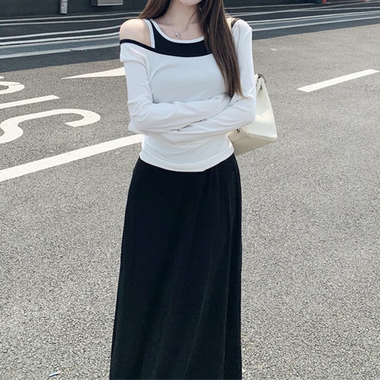 バイカラーロングTシャツ 10405 | G&L Style | 詳細画像2 