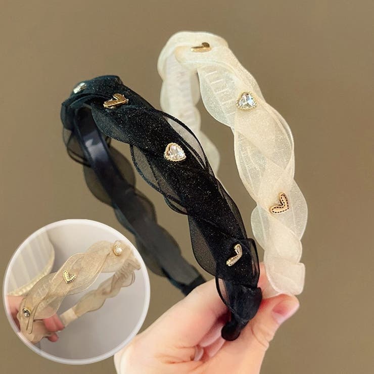 ハートモチーフシフォンカチューシャ 10419 | G&L Style | 詳細画像1 