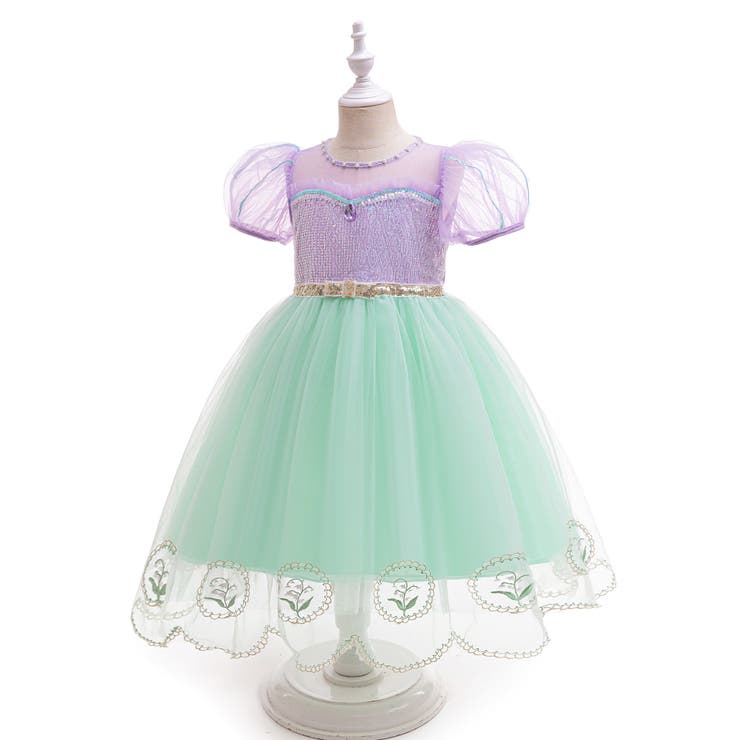 ラベンダー | 刺繍チュールドレス 10451 | Amiyo