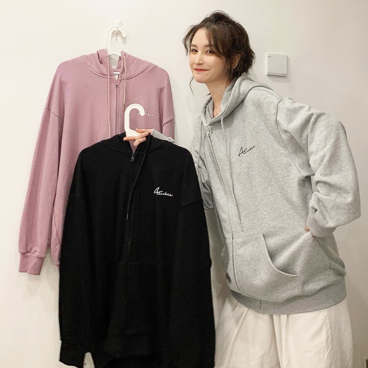 レタリング 薄手 ジップパーカー 7981 | G&L Style | 詳細画像2 