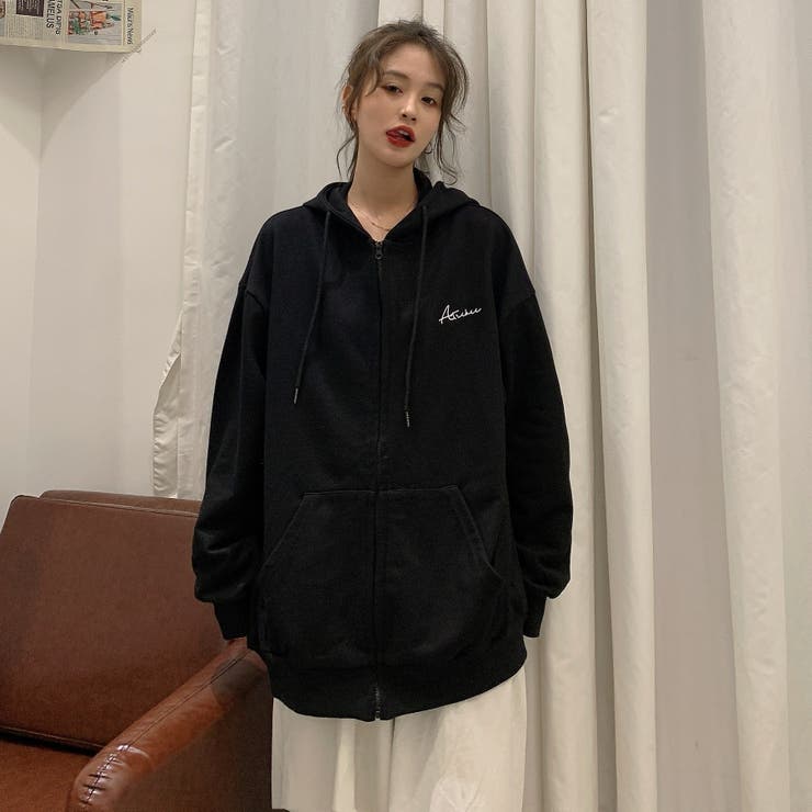 レタリング 薄手 ジップパーカー 7981 | G&L Style | 詳細画像6 